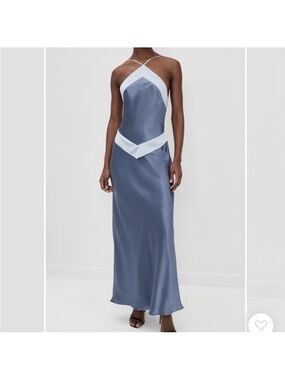 Reformation Jillian Silk Dress in Cornflower